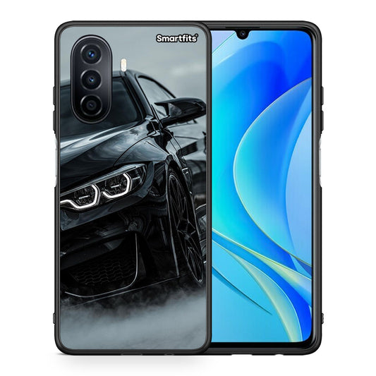 Θήκη Huawei Nova Y70 Black BMW από τη Smartfits με σχέδιο στο πίσω μέρος και μαύρο περίβλημα | Huawei Nova Y70 Black BMW case with colorful back and black bezels