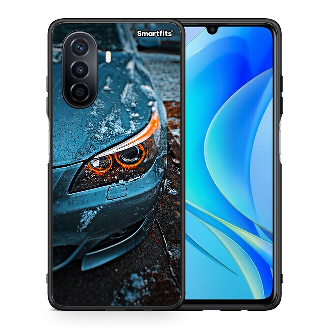 Θήκη Huawei Nova Y70 Bmw E60 από τη Smartfits με σχέδιο στο πίσω μέρος και μαύρο περίβλημα | Huawei Nova Y70 Bmw E60 case with colorful back and black bezels