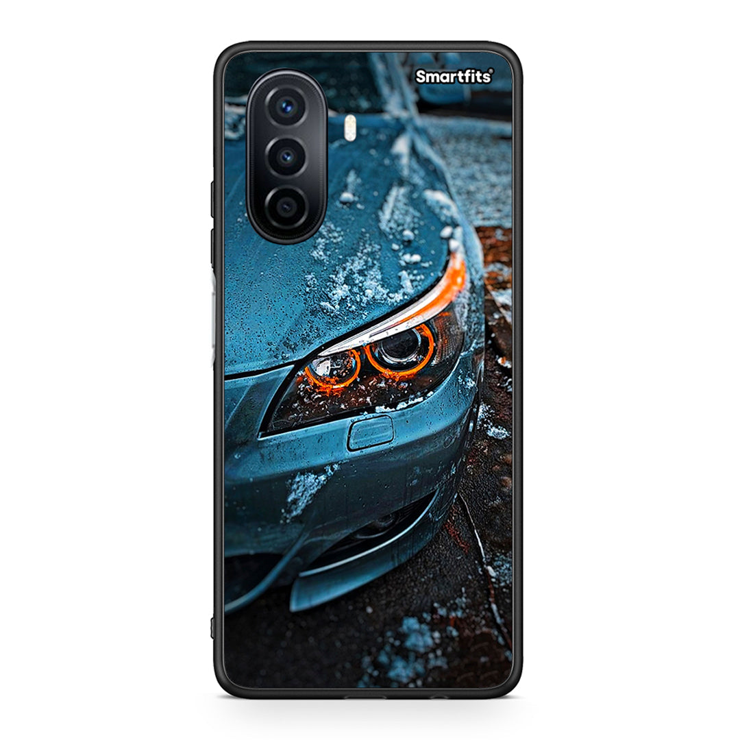 Huawei Nova Y70 Bmw E60 θήκη από τη Smartfits με σχέδιο στο πίσω μέρος και μαύρο περίβλημα | Smartphone case with colorful back and black bezels by Smartfits