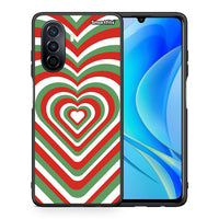 Thumbnail for Θήκη Huawei Nova Y70 Christmas Hearts από τη Smartfits με σχέδιο στο πίσω μέρος και μαύρο περίβλημα | Huawei Nova Y70 Christmas Hearts case with colorful back and black bezels