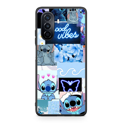 Huawei Nova Y70 Collage Good Vibes Θήκη Αγίου Βαλεντίνου από τη Smartfits με σχέδιο στο πίσω μέρος και μαύρο περίβλημα | Smartphone case with colorful back and black bezels by Smartfits