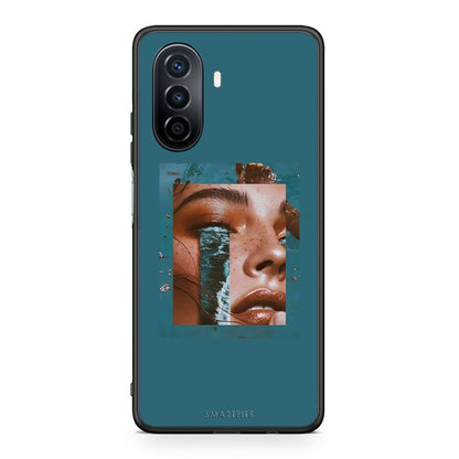 Huawei Nova Y70 Cry An Ocean θήκη από τη Smartfits με σχέδιο στο πίσω μέρος και μαύρο περίβλημα | Smartphone case with colorful back and black bezels by Smartfits