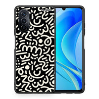 Thumbnail for Θήκη Huawei Nova Y70 Doodle Art από τη Smartfits με σχέδιο στο πίσω μέρος και μαύρο περίβλημα | Huawei Nova Y70 Doodle Art case with colorful back and black bezels
