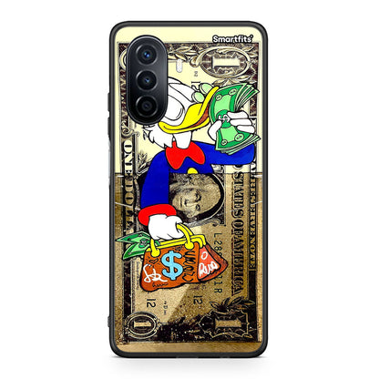 Huawei Nova Y70 Duck Money θήκη από τη Smartfits με σχέδιο στο πίσω μέρος και μαύρο περίβλημα | Smartphone case with colorful back and black bezels by Smartfits