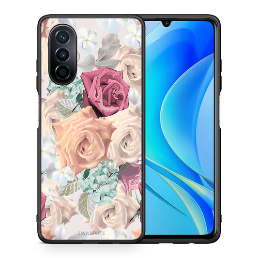 Θήκη Huawei Nova Y70 Bouquet Floral από τη Smartfits με σχέδιο στο πίσω μέρος και μαύρο περίβλημα | Huawei Nova Y70 Bouquet Floral case with colorful back and black bezels