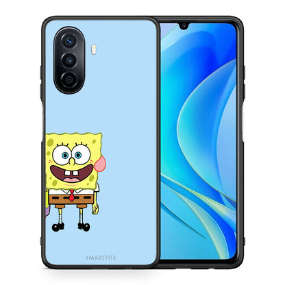 Θήκη Huawei Nova Y70 Friends Bob από τη Smartfits με σχέδιο στο πίσω μέρος και μαύρο περίβλημα | Huawei Nova Y70 Friends Bob case with colorful back and black bezels