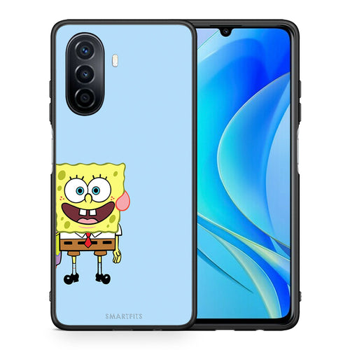 Θήκη Huawei Nova Y70 Friends Bob από τη Smartfits με σχέδιο στο πίσω μέρος και μαύρο περίβλημα | Huawei Nova Y70 Friends Bob case with colorful back and black bezels