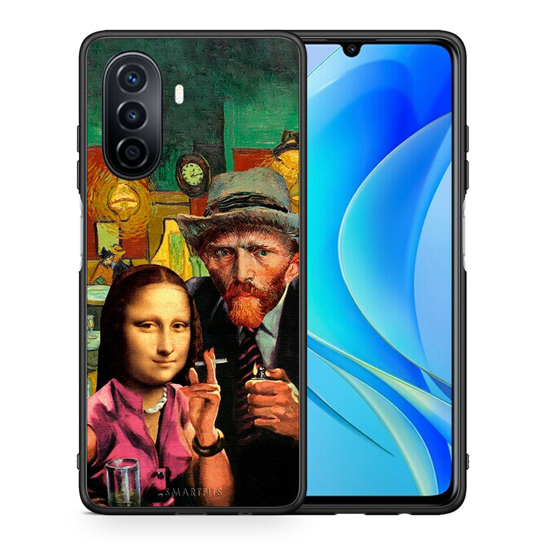 Θήκη Huawei Nova Y70 Funny Art από τη Smartfits με σχέδιο στο πίσω μέρος και μαύρο περίβλημα | Huawei Nova Y70 Funny Art case with colorful back and black bezels