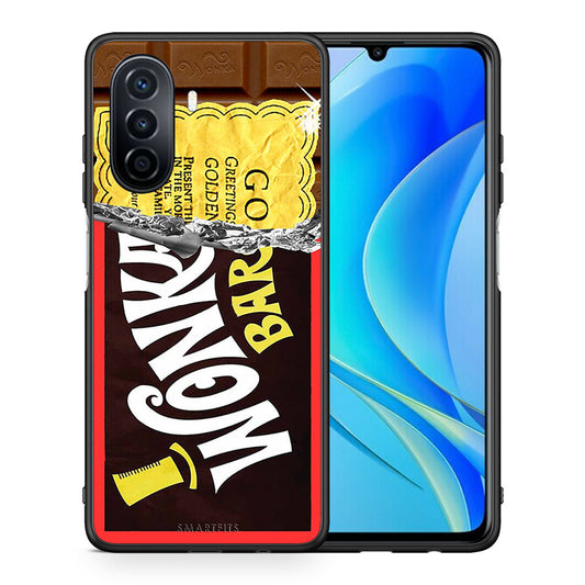 Θήκη Huawei Nova Y70 Golden Ticket από τη Smartfits με σχέδιο στο πίσω μέρος και μαύρο περίβλημα | Huawei Nova Y70 Golden Ticket case with colorful back and black bezels