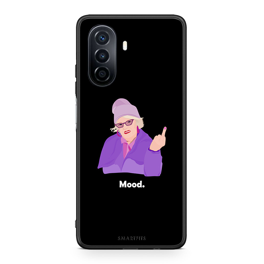 Huawei Nova Y70 Grandma Mood Black θήκη από τη Smartfits με σχέδιο στο πίσω μέρος και μαύρο περίβλημα | Smartphone case with colorful back and black bezels by Smartfits