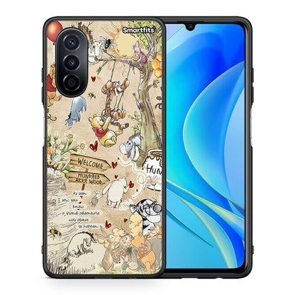 Θήκη Huawei Nova Y70 Happy Friends από τη Smartfits με σχέδιο στο πίσω μέρος και μαύρο περίβλημα | Huawei Nova Y70 Happy Friends case with colorful back and black bezels