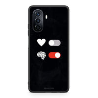 Thumbnail for Huawei Nova Y70 Heart Vs Brain Θήκη Αγίου Βαλεντίνου από τη Smartfits με σχέδιο στο πίσω μέρος και μαύρο περίβλημα | Smartphone case with colorful back and black bezels by Smartfits