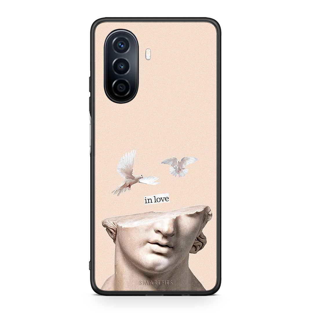 Huawei Nova Y70 In Love θήκη από τη Smartfits με σχέδιο στο πίσω μέρος και μαύρο περίβλημα | Smartphone case with colorful back and black bezels by Smartfits