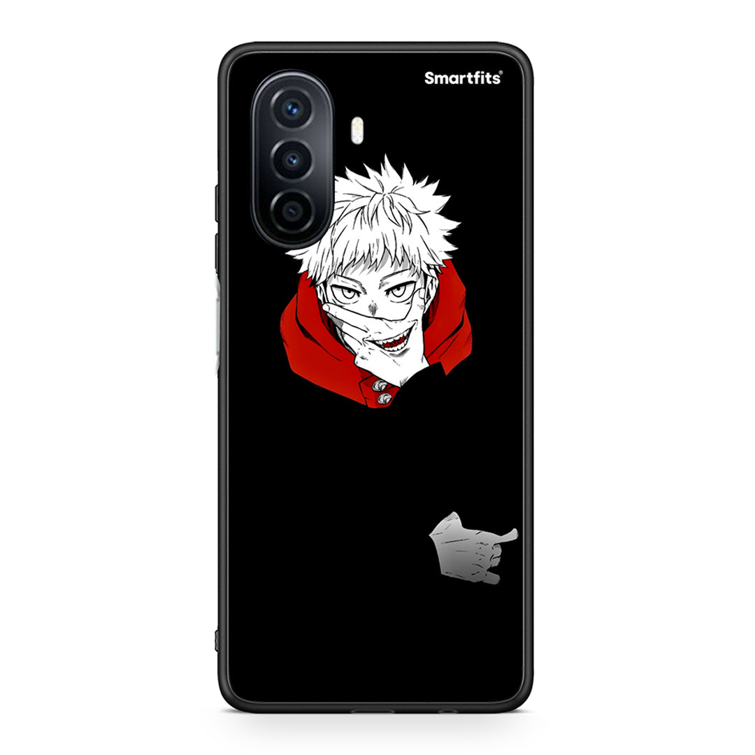Huawei Nova Y70 Itadori Anime θήκη από τη Smartfits με σχέδιο στο πίσω μέρος και μαύρο περίβλημα | Smartphone case with colorful back and black bezels by Smartfits