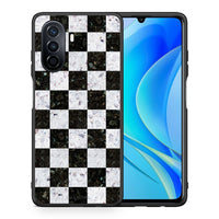 Thumbnail for Θήκη Huawei Nova Y70 Square Geometric Marble από τη Smartfits με σχέδιο στο πίσω μέρος και μαύρο περίβλημα | Huawei Nova Y70 Square Geometric Marble case with colorful back and black bezels