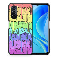 Thumbnail for Θήκη Huawei Nova Y70 Melting Rainbow από τη Smartfits με σχέδιο στο πίσω μέρος και μαύρο περίβλημα | Huawei Nova Y70 Melting Rainbow case with colorful back and black bezels