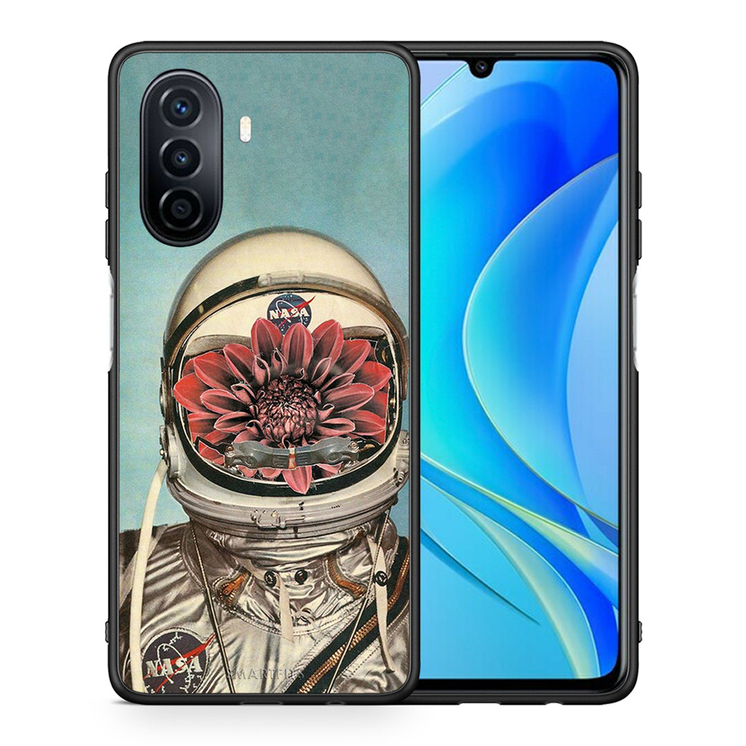 Θήκη Huawei Nova Y70 Nasa Bloom από τη Smartfits με σχέδιο στο πίσω μέρος και μαύρο περίβλημα | Huawei Nova Y70 Nasa Bloom case with colorful back and black bezels