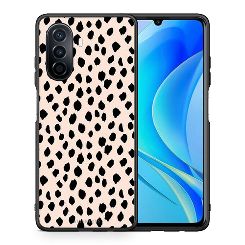 Θήκη Huawei Nova Y70 New Polka Dots από τη Smartfits με σχέδιο στο πίσω μέρος και μαύρο περίβλημα | Huawei Nova Y70 New Polka Dots case with colorful back and black bezels