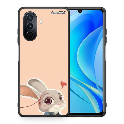 Θήκη Huawei Nova Y70 Nick Wilde And Judy Hopps Love 2 από τη Smartfits με σχέδιο στο πίσω μέρος και μαύρο περίβλημα | Huawei Nova Y70 Nick Wilde And Judy Hopps Love 2 case with colorful back and black bezels