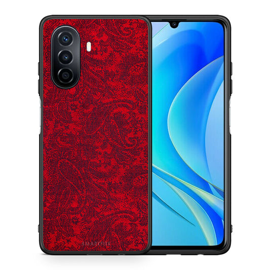 Θήκη Huawei Nova Y70 Paisley Cashmere από τη Smartfits με σχέδιο στο πίσω μέρος και μαύρο περίβλημα | Huawei Nova Y70 Paisley Cashmere case with colorful back and black bezels