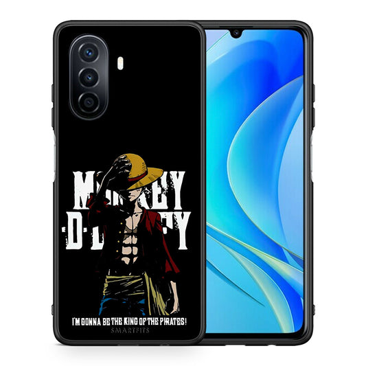 Θήκη Huawei Nova Y70 Pirate King από τη Smartfits με σχέδιο στο πίσω μέρος και μαύρο περίβλημα | Huawei Nova Y70 Pirate King case with colorful back and black bezels