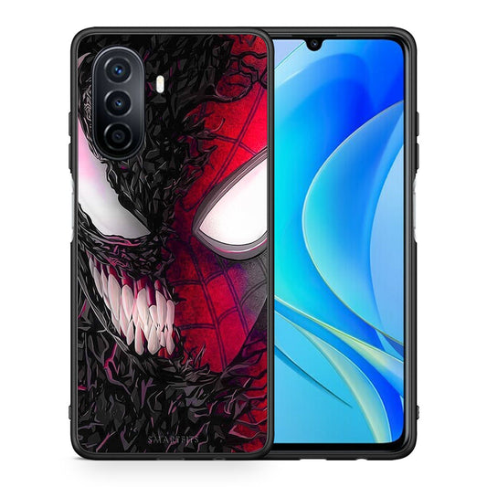 Θήκη Huawei Nova Y70 SpiderVenom PopArt από τη Smartfits με σχέδιο στο πίσω μέρος και μαύρο περίβλημα | Huawei Nova Y70 SpiderVenom PopArt case with colorful back and black bezels