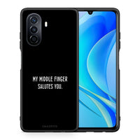 Thumbnail for Θήκη Huawei Nova Y70 Salute από τη Smartfits με σχέδιο στο πίσω μέρος και μαύρο περίβλημα | Huawei Nova Y70 Salute case with colorful back and black bezels