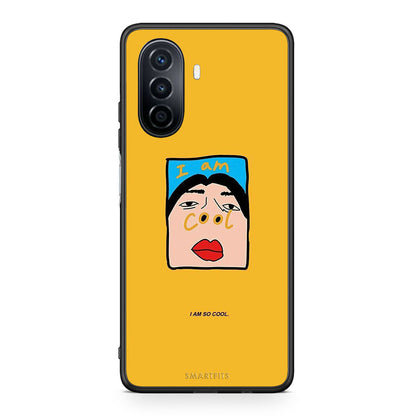Huawei Nova Y70 So Cool Θήκη Αγίου Βαλεντίνου από τη Smartfits με σχέδιο στο πίσω μέρος και μαύρο περίβλημα | Smartphone case with colorful back and black bezels by Smartfits