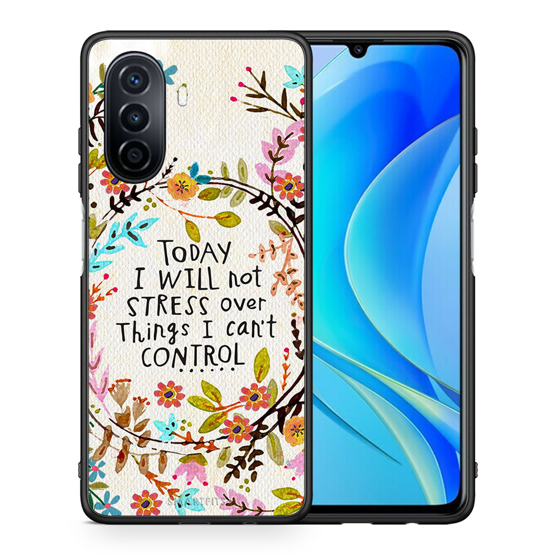 Θήκη Huawei Nova Y70 Stress Over από τη Smartfits με σχέδιο στο πίσω μέρος και μαύρο περίβλημα | Huawei Nova Y70 Stress Over case with colorful back and black bezels