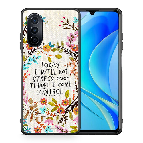 Θήκη Huawei Nova Y70 Stress Over από τη Smartfits με σχέδιο στο πίσω μέρος και μαύρο περίβλημα | Huawei Nova Y70 Stress Over case with colorful back and black bezels