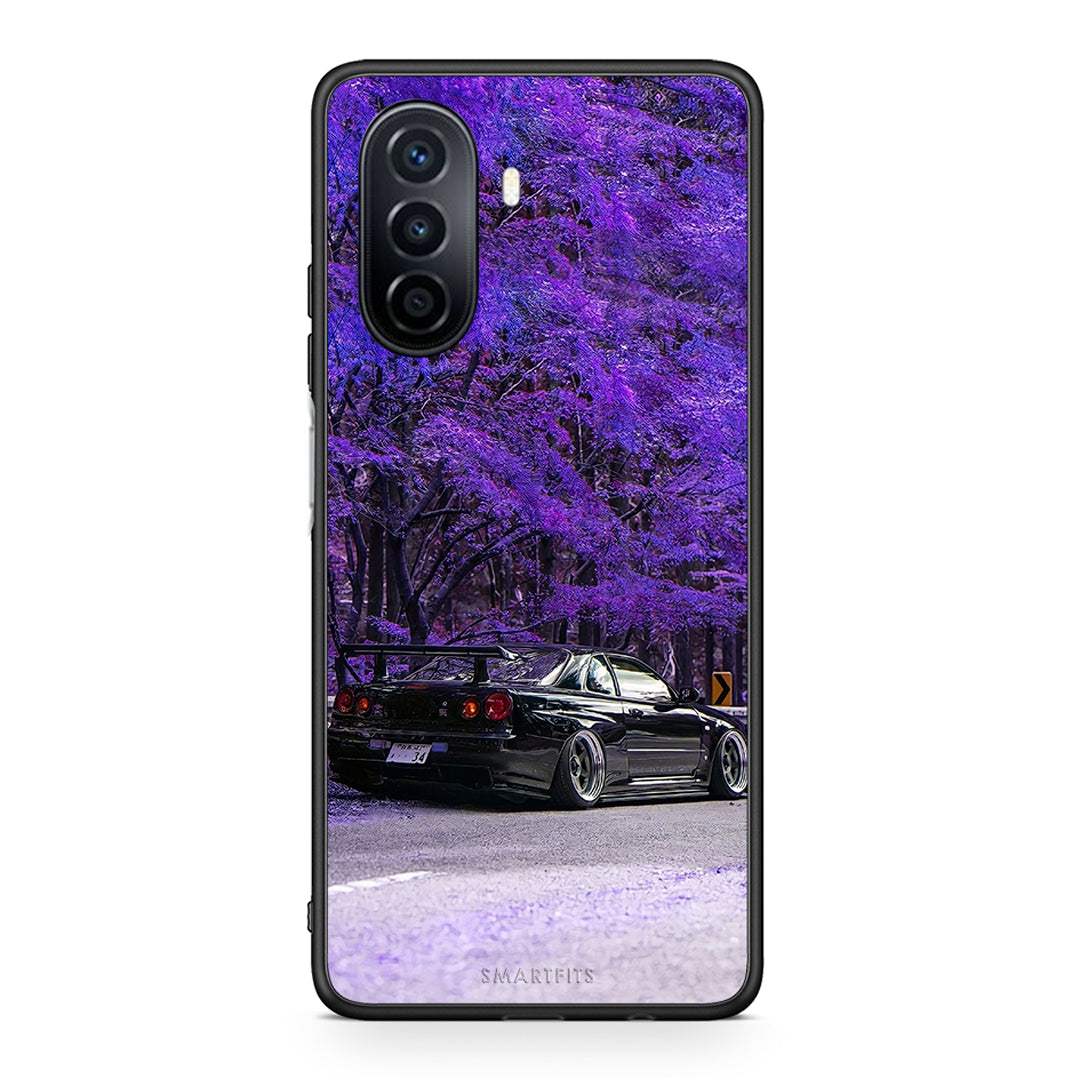 Huawei Nova Y70 Super Car Θήκη Αγίου Βαλεντίνου από τη Smartfits με σχέδιο στο πίσω μέρος και μαύρο περίβλημα | Smartphone case with colorful back and black bezels by Smartfits