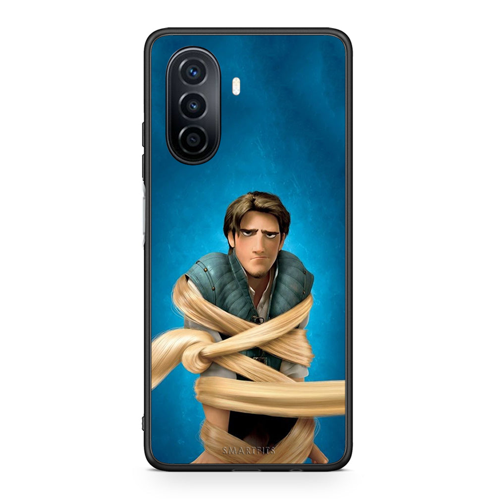Huawei Nova Y70 Tangled 1 Θήκη Αγίου Βαλεντίνου από τη Smartfits με σχέδιο στο πίσω μέρος και μαύρο περίβλημα | Smartphone case with colorful back and black bezels by Smartfits
