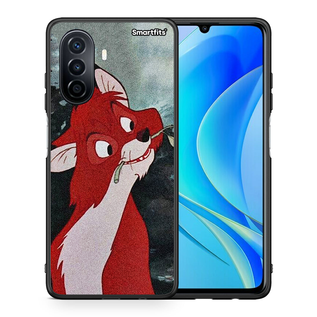 Θήκη Huawei Nova Y70 Tod And Vixey Love 1 από τη Smartfits με σχέδιο στο πίσω μέρος και μαύρο περίβλημα | Huawei Nova Y70 Tod And Vixey Love 1 case with colorful back and black bezels