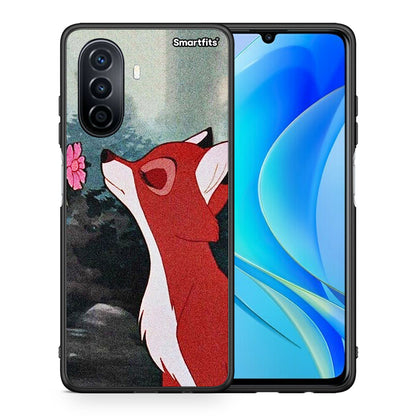 Θήκη Huawei Nova Y70 Tod And Vixey Love 2 από τη Smartfits με σχέδιο στο πίσω μέρος και μαύρο περίβλημα | Huawei Nova Y70 Tod And Vixey Love 2 case with colorful back and black bezels