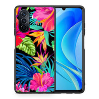 Thumbnail for Θήκη Huawei Nova Y70 Tropical Flowers από τη Smartfits με σχέδιο στο πίσω μέρος και μαύρο περίβλημα | Huawei Nova Y70 Tropical Flowers case with colorful back and black bezels