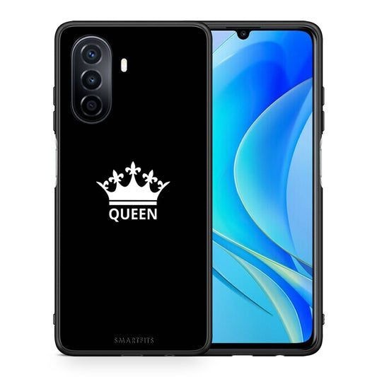 Θήκη Huawei Nova Y70 Queen Valentine από τη Smartfits με σχέδιο στο πίσω μέρος και μαύρο περίβλημα | Huawei Nova Y70 Queen Valentine case with colorful back and black bezels