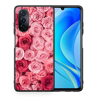 Thumbnail for Θήκη Huawei Nova Y70 RoseGarden Valentine από τη Smartfits με σχέδιο στο πίσω μέρος και μαύρο περίβλημα | Huawei Nova Y70 RoseGarden Valentine case with colorful back and black bezels