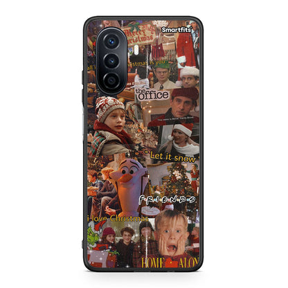 Huawei Nova Y70 Xmas Wishes θήκη από τη Smartfits με σχέδιο στο πίσω μέρος και μαύρο περίβλημα | Smartphone case with colorful back and black bezels by Smartfits