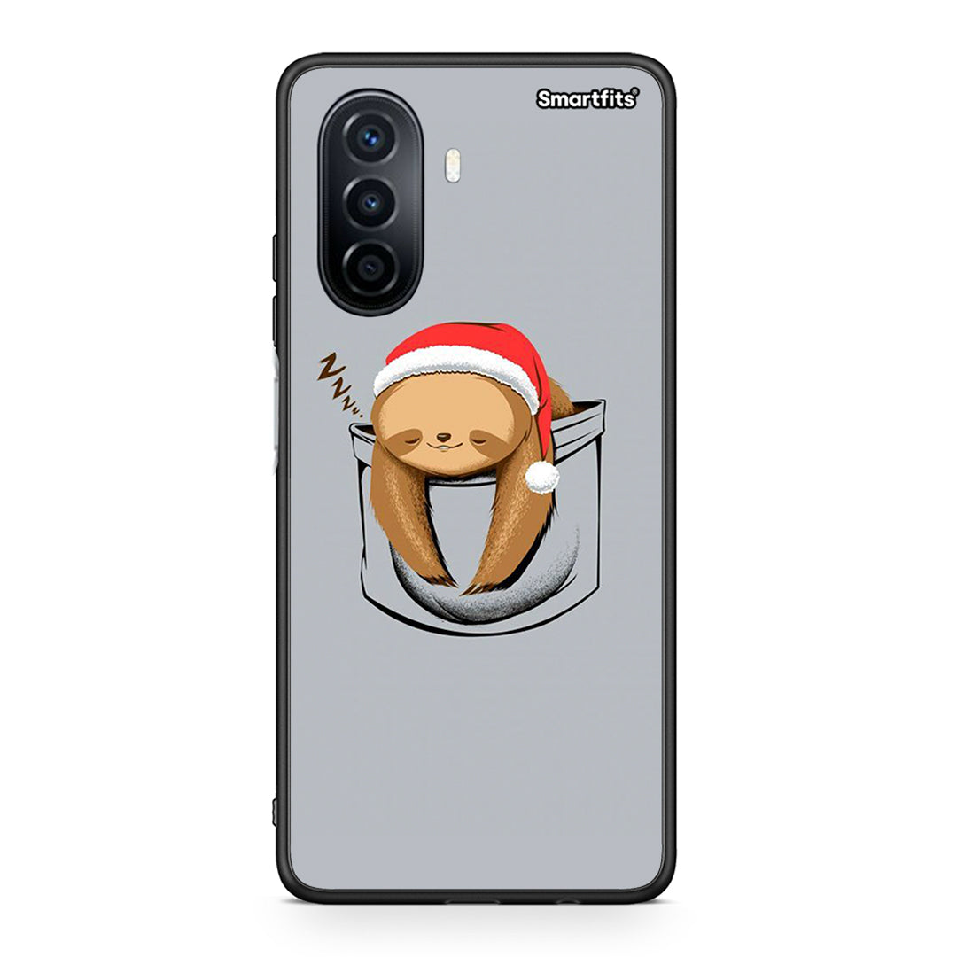 Huawei Nova Y70 Xmas Zzzz θήκη από τη Smartfits με σχέδιο στο πίσω μέρος και μαύρο περίβλημα | Smartphone case with colorful back and black bezels by Smartfits