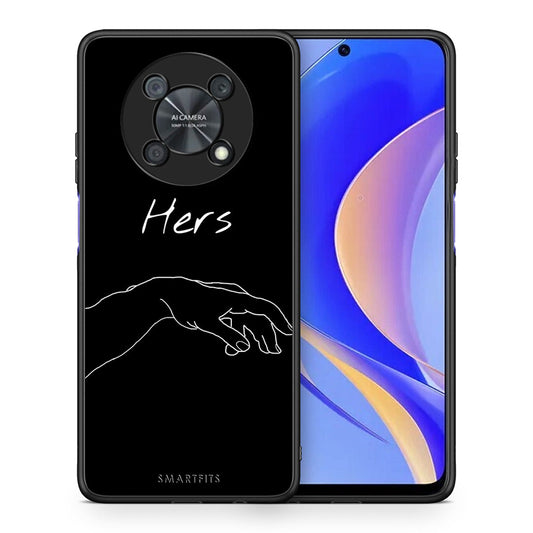 Θήκη Αγίου Βαλεντίνου Huawei Nova Y90 Aeshetic Love 1 από τη Smartfits με σχέδιο στο πίσω μέρος και μαύρο περίβλημα | Huawei Nova Y90 Aeshetic Love 1 case with colorful back and black bezels