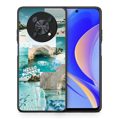 Θήκη Huawei Nova Y90 Aesthetic Summer από τη Smartfits με σχέδιο στο πίσω μέρος και μαύρο περίβλημα | Huawei Nova Y90 Aesthetic Summer case with colorful back and black bezels