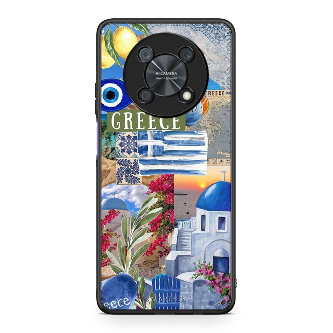 Huawei Nova Y90 All Greek Θήκη από τη Smartfits με σχέδιο στο πίσω μέρος και μαύρο περίβλημα | Smartphone case with colorful back and black bezels by Smartfits