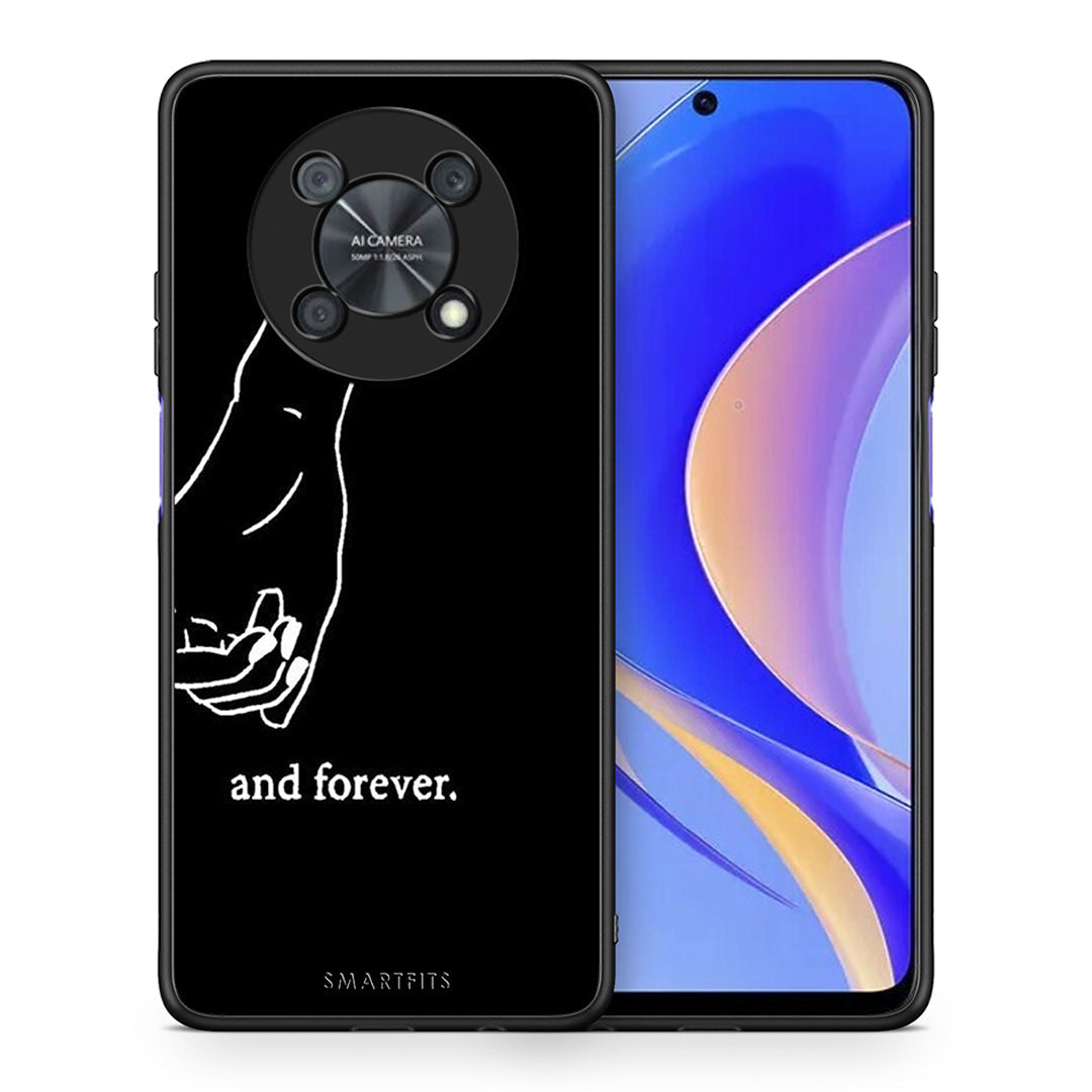 Θήκη Αγίου Βαλεντίνου Huawei Nova Y90 Always & Forever 1 από τη Smartfits με σχέδιο στο πίσω μέρος και μαύρο περίβλημα | Huawei Nova Y90 Always & Forever 1 case with colorful back and black bezels