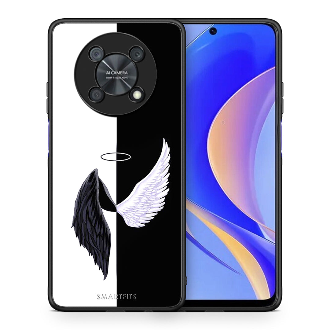 Θήκη Huawei Nova Y90 Angels Demons από τη Smartfits με σχέδιο στο πίσω μέρος και μαύρο περίβλημα | Huawei Nova Y90 Angels Demons case with colorful back and black bezels