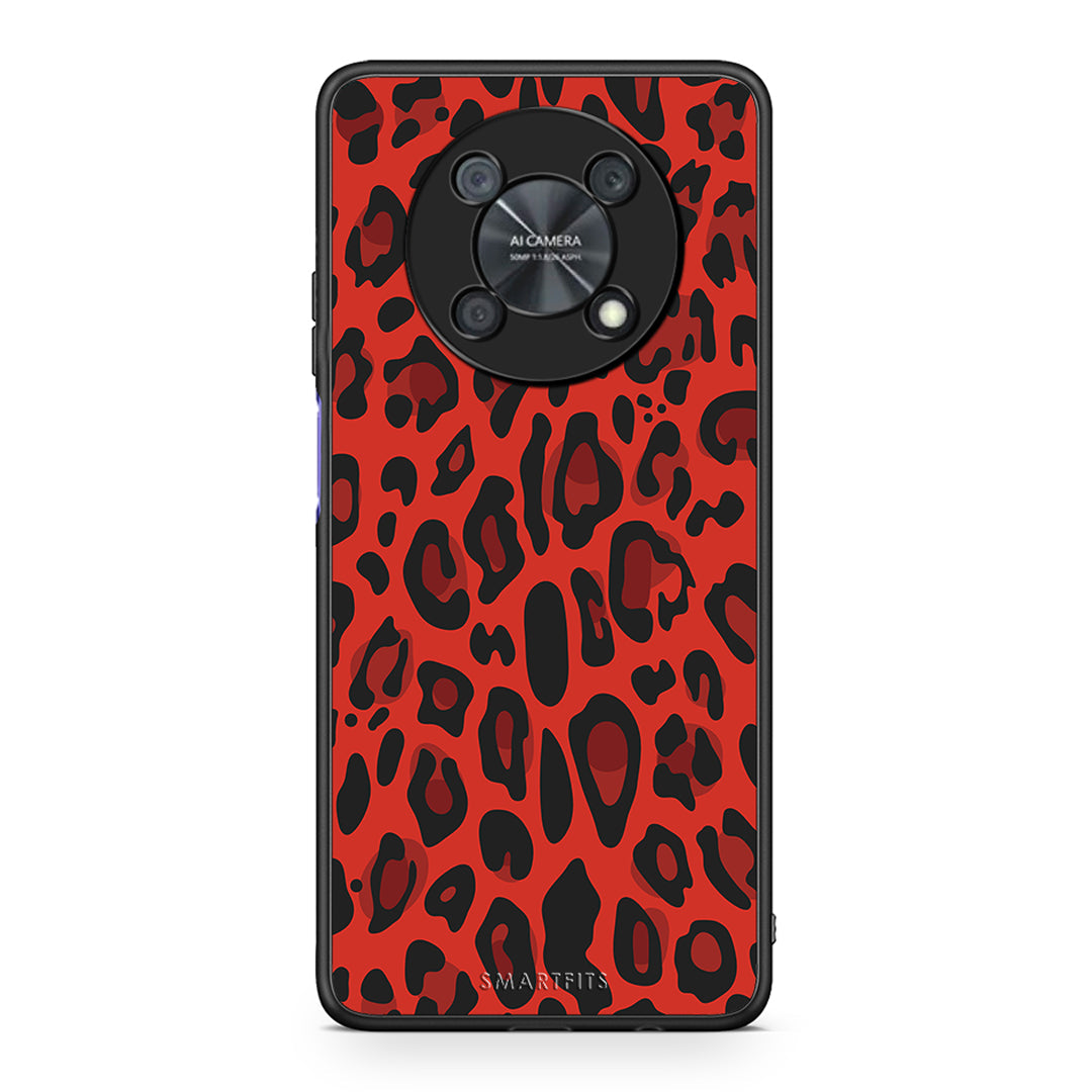 4 - Huawei Nova Y90 Red Leopard Animal case, cover, bumper