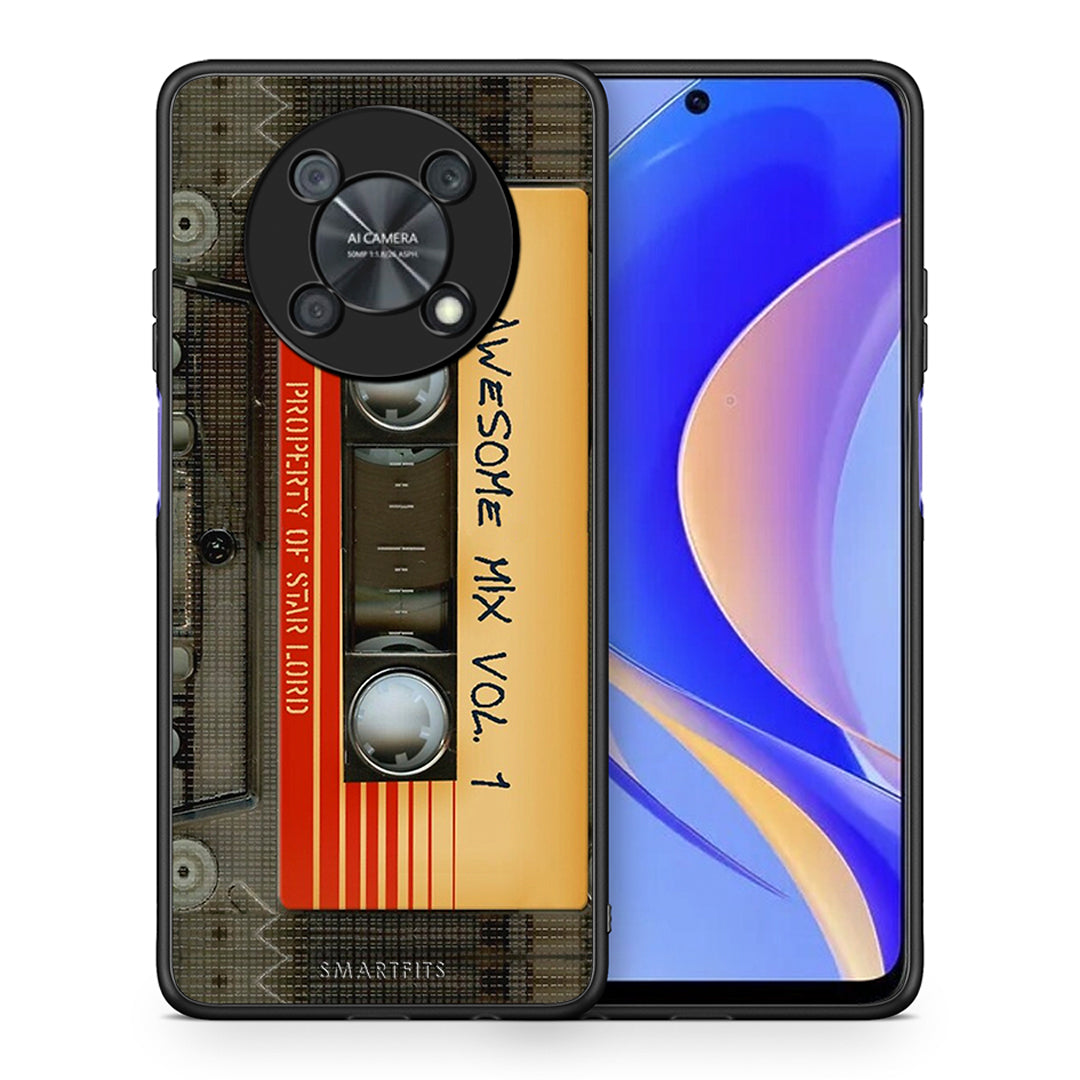 Θήκη Huawei Nova Y90 Awesome Mix από τη Smartfits με σχέδιο στο πίσω μέρος και μαύρο περίβλημα | Huawei Nova Y90 Awesome Mix case with colorful back and black bezels