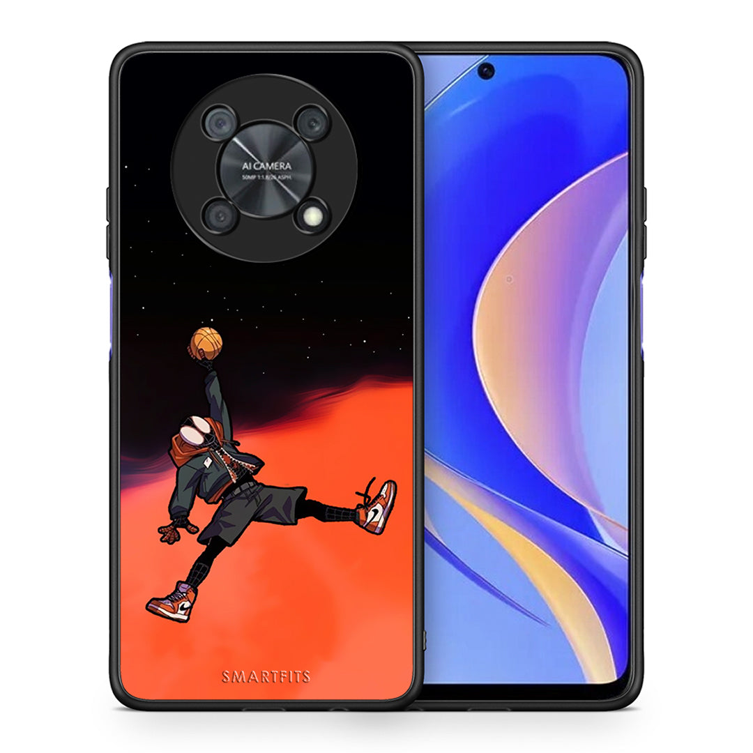 Θήκη Huawei Nova Y90 Basketball Hero από τη Smartfits με σχέδιο στο πίσω μέρος και μαύρο περίβλημα | Huawei Nova Y90 Basketball Hero case with colorful back and black bezels