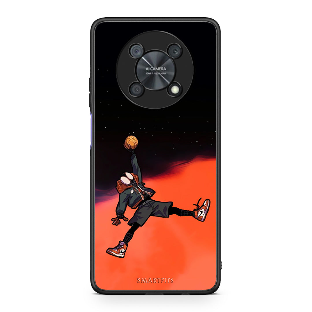 Huawei Nova Y90 Basketball Hero θήκη από τη Smartfits με σχέδιο στο πίσω μέρος και μαύρο περίβλημα | Smartphone case with colorful back and black bezels by Smartfits