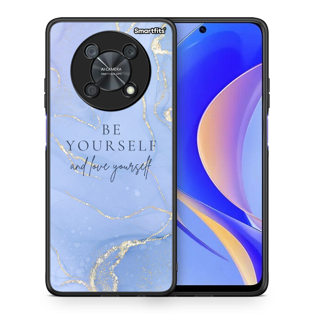 Θήκη Huawei Nova Y90 Be Yourself από τη Smartfits με σχέδιο στο πίσω μέρος και μαύρο περίβλημα | Huawei Nova Y90 Be Yourself case with colorful back and black bezels