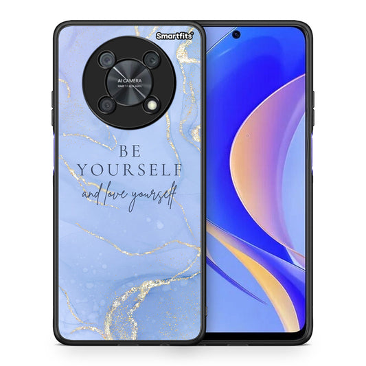 Θήκη Huawei Nova Y90 Be Yourself από τη Smartfits με σχέδιο στο πίσω μέρος και μαύρο περίβλημα | Huawei Nova Y90 Be Yourself case with colorful back and black bezels